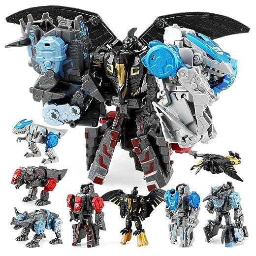JONEG Transforming Robot Dinosaur Toys - Dinosaur Toys, 4-in-1 STEM Toy Dinosaur Transform to Robot Toys, 11 Shapes Transforming Toys for Kids, Birthday Gifts for Boys Girls Age 5 6 7 8 9 10 Year Old