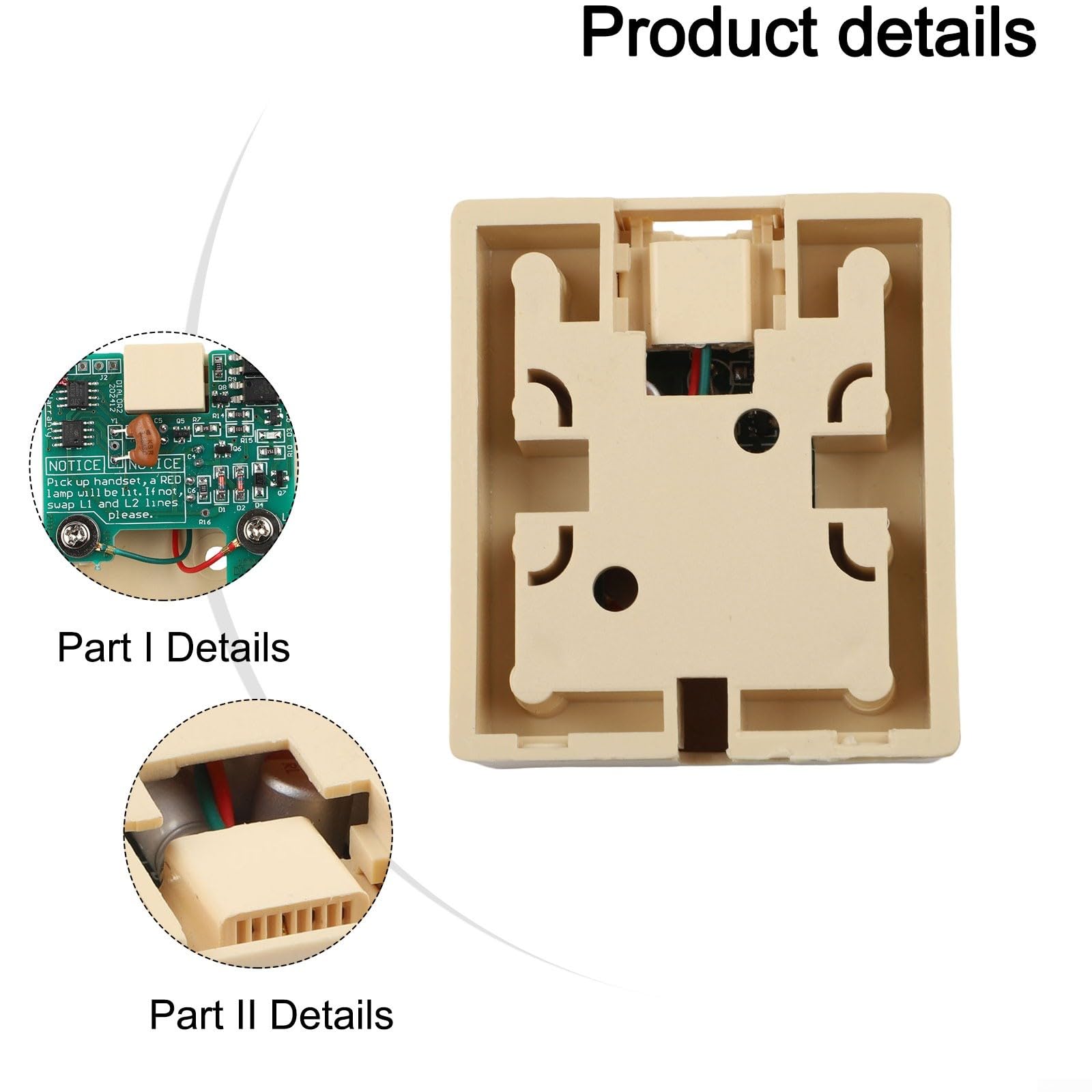 Convertitore da impulso a doppio tono per telefono con quadrante, adattatore di segnale in materiale ABS per sistemi telefonici moderni, design compatto nero per uso domestico e ufficio