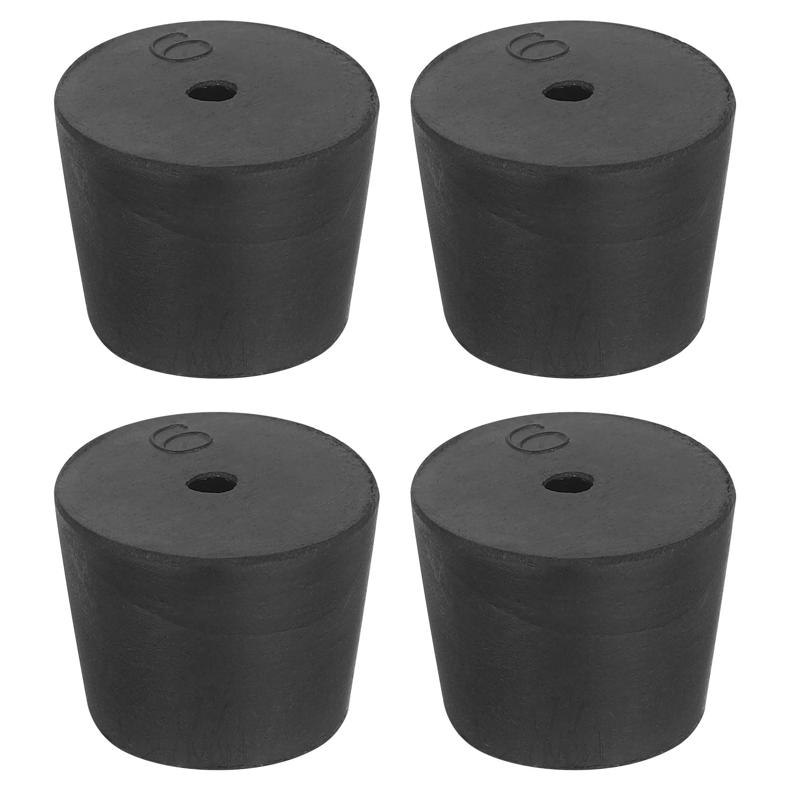 uxcell 4 Pcs 1-Hole Rubber Stopper, Tapered Lab Seal Tube Stopper Plug for Test Tube Flasks Glass Containers Industry and Laboratories, 28x24x25mm Black — Amazon image 8