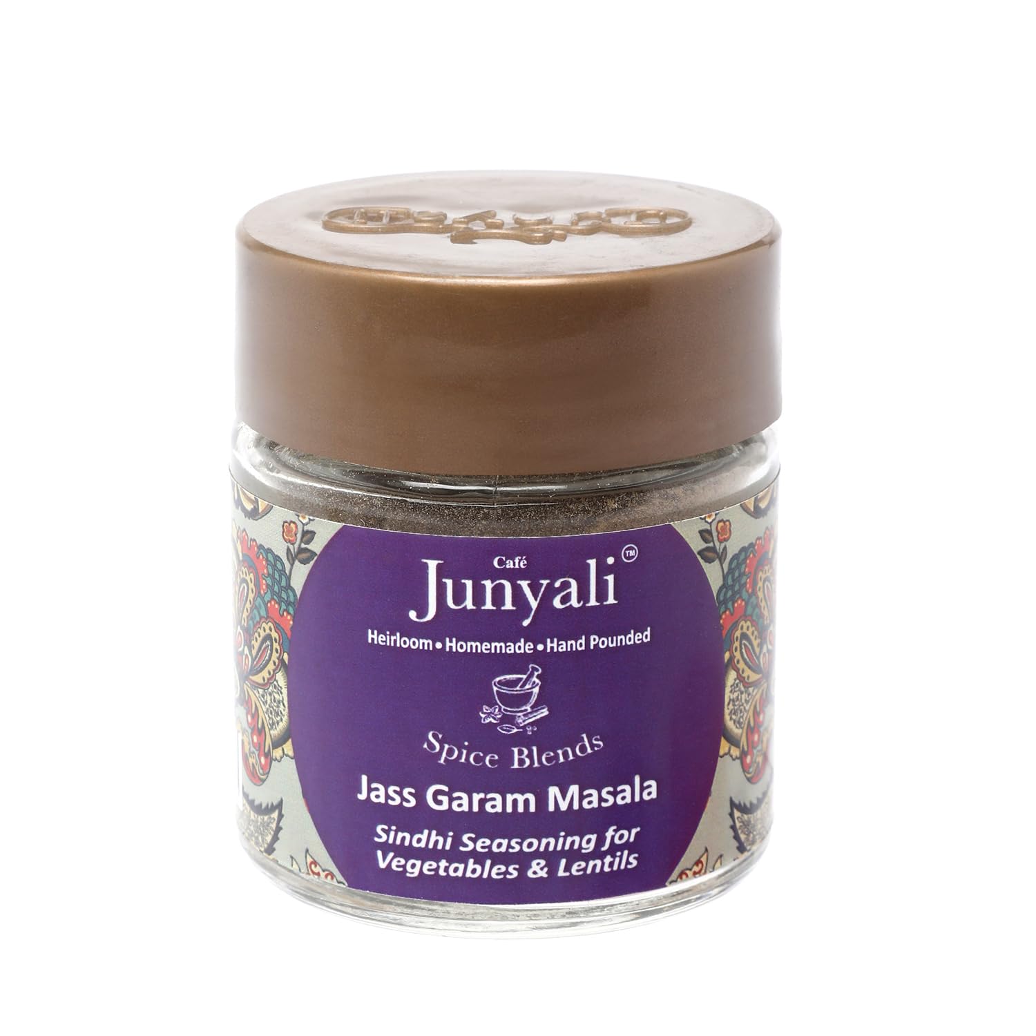 Cafe Junyali Sifar, Shahe Nawab & Jass Garam Masala Blends Hand-Pounded Spice Blends Combo - 50g (Pack of 3) Authentic Sindhi Cusine for Royal Flavors Pure Natural Organic 3