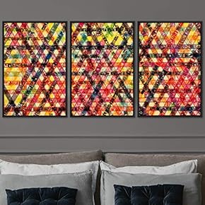 signwin 3 Piece Framed Canvas Wall Art Abstract...