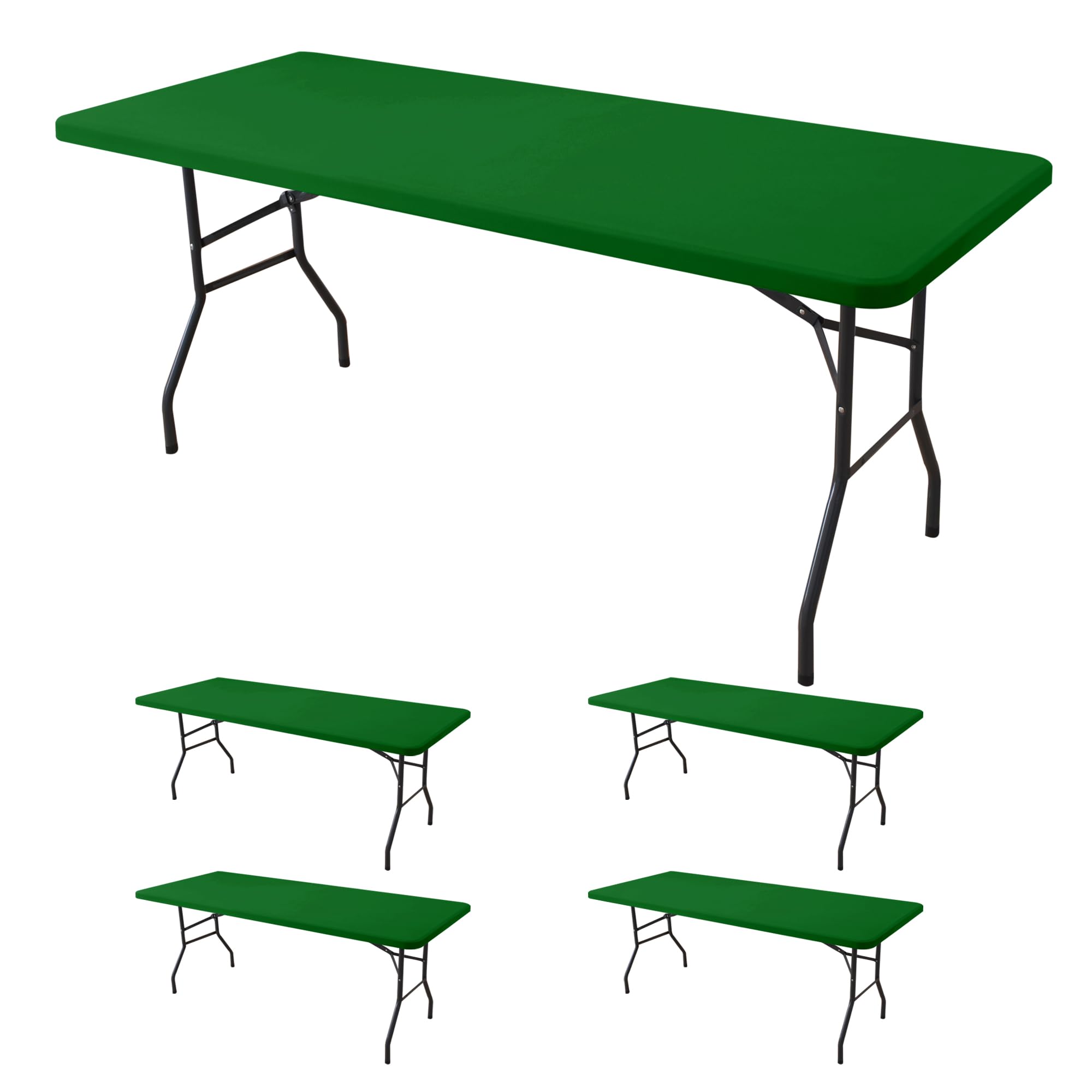 Black Fitted Tablecloth - 6ft Rectangle -32 Black Fitted Tablecloth - 6ft Rectangle -32