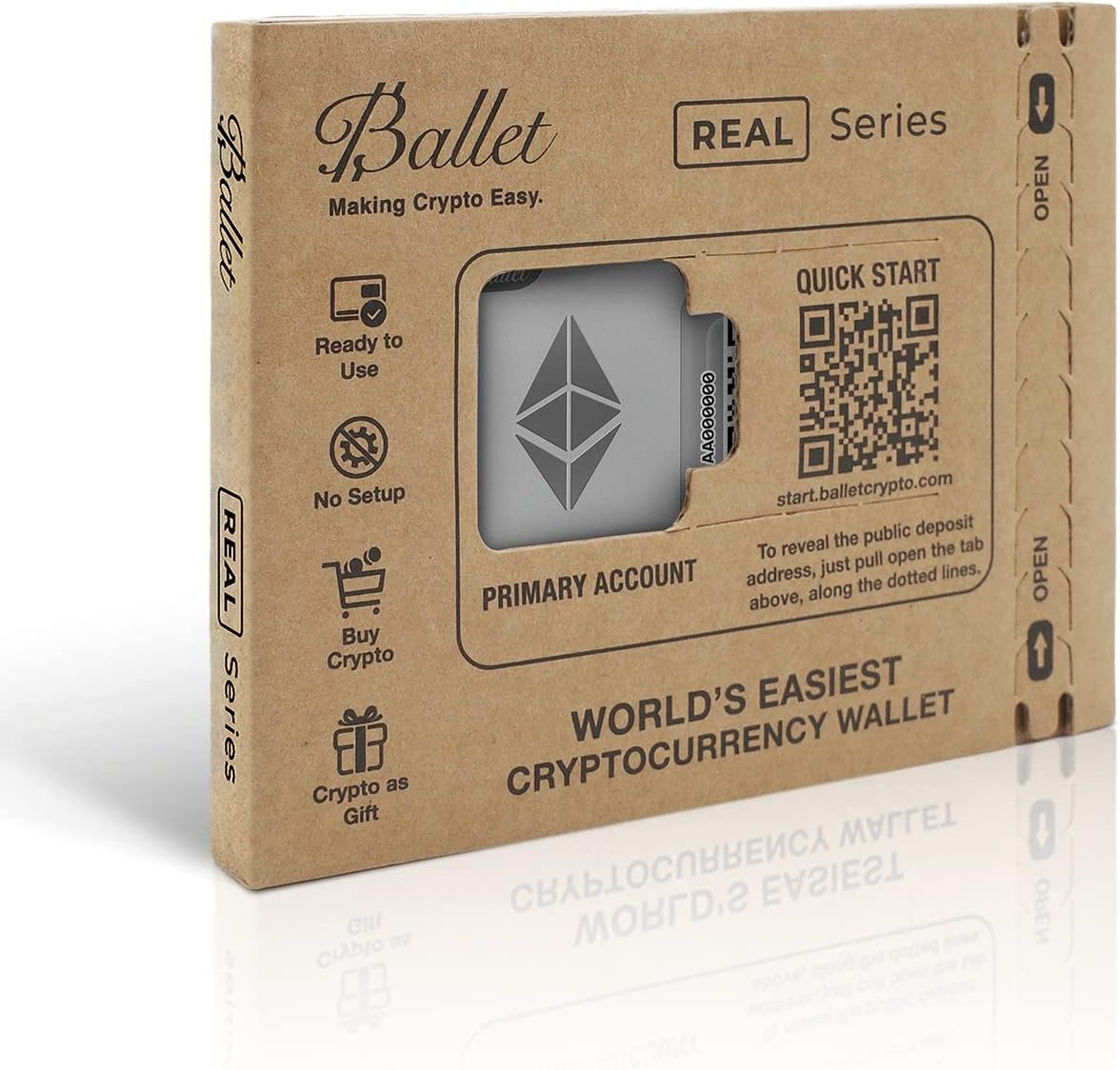 Ballet Real Ethereum (ETH), 最も簡単な暗号化コールドストレージカード, 安全な多通貨