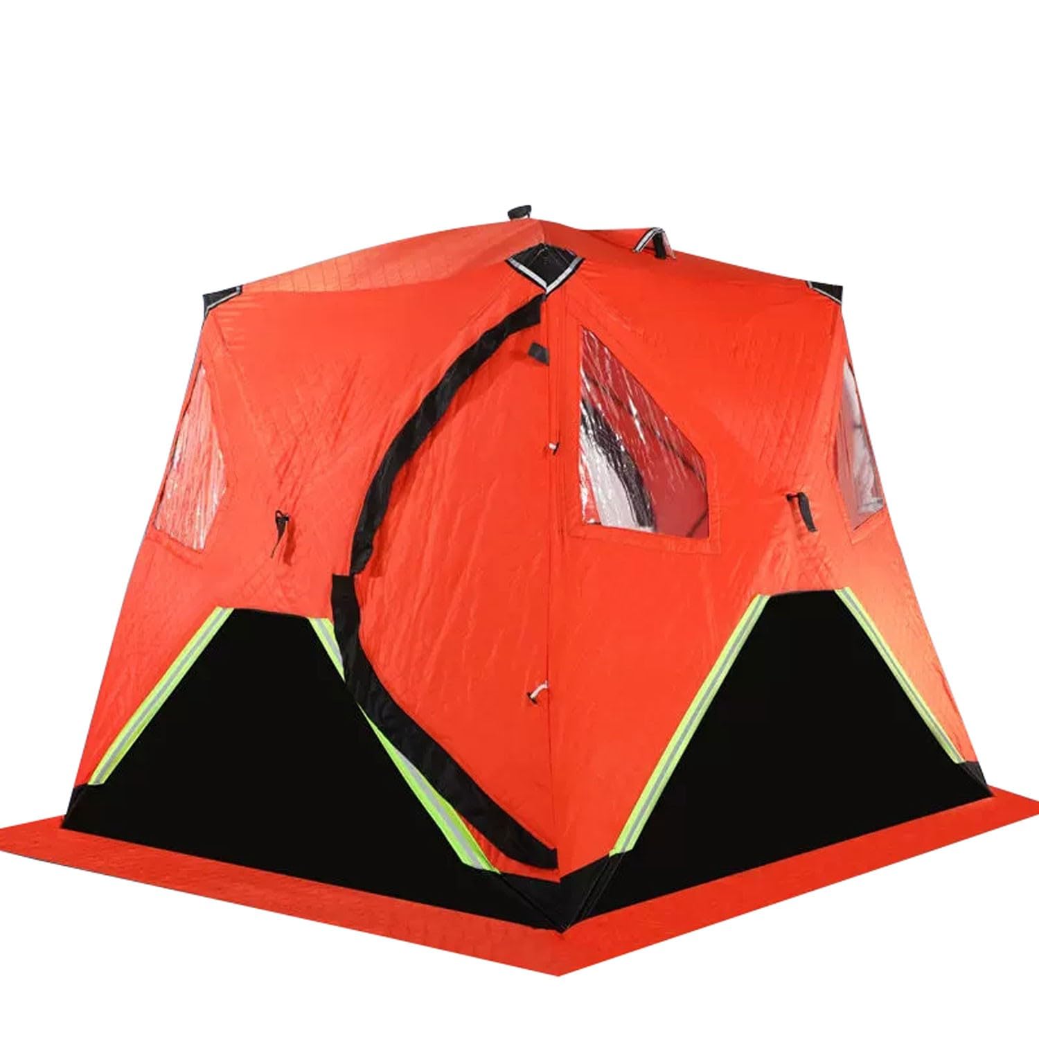 SciAza ice Fishing Tent ice Fishing shelter Insulated Portable Ice Fishing Tent for 2-3 People, Warm, Rainproof, Coldproof and Windproof(Color:2)