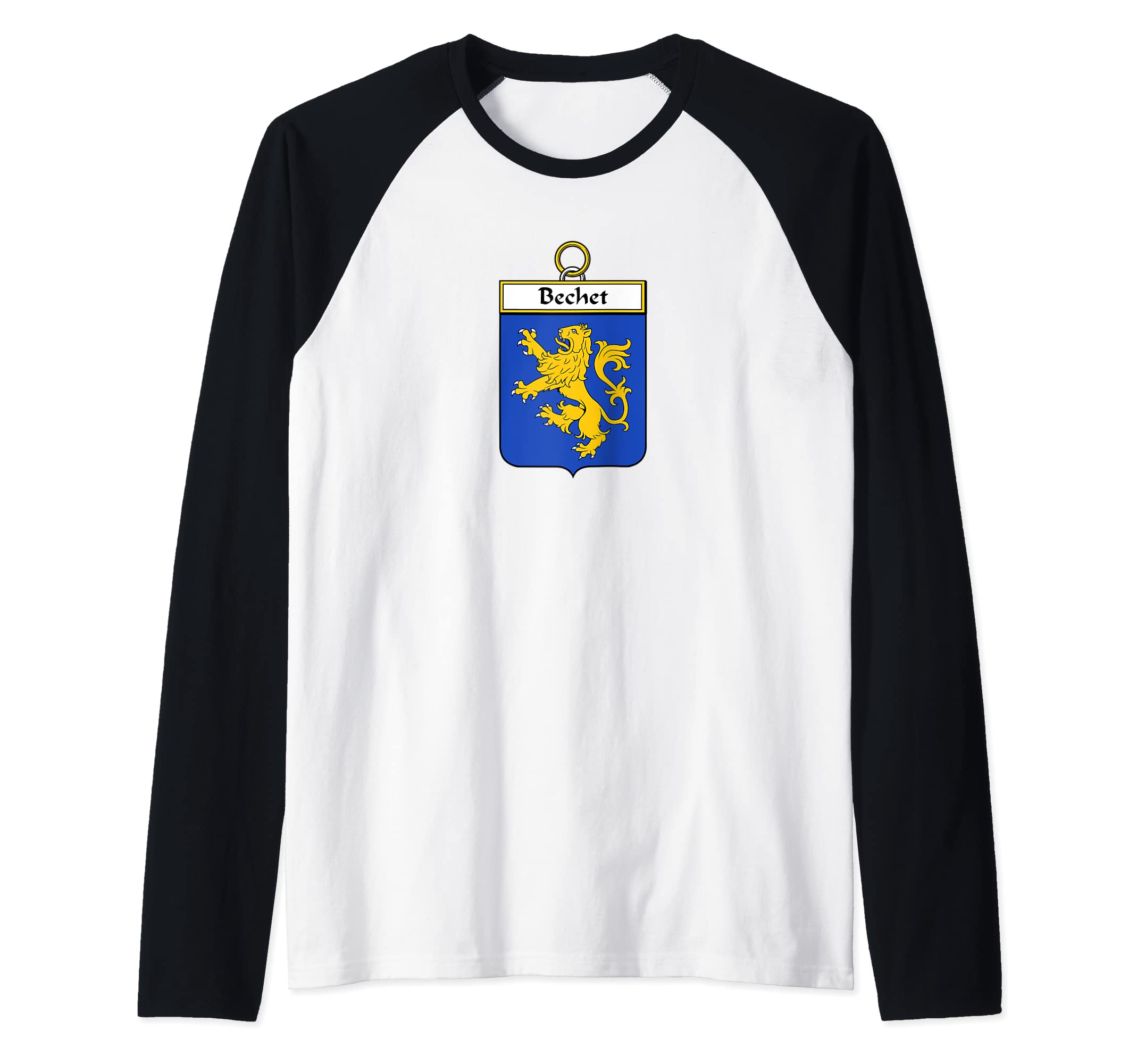 Bechet Coat of Arms - Family Crest Raglan Baseball Tee