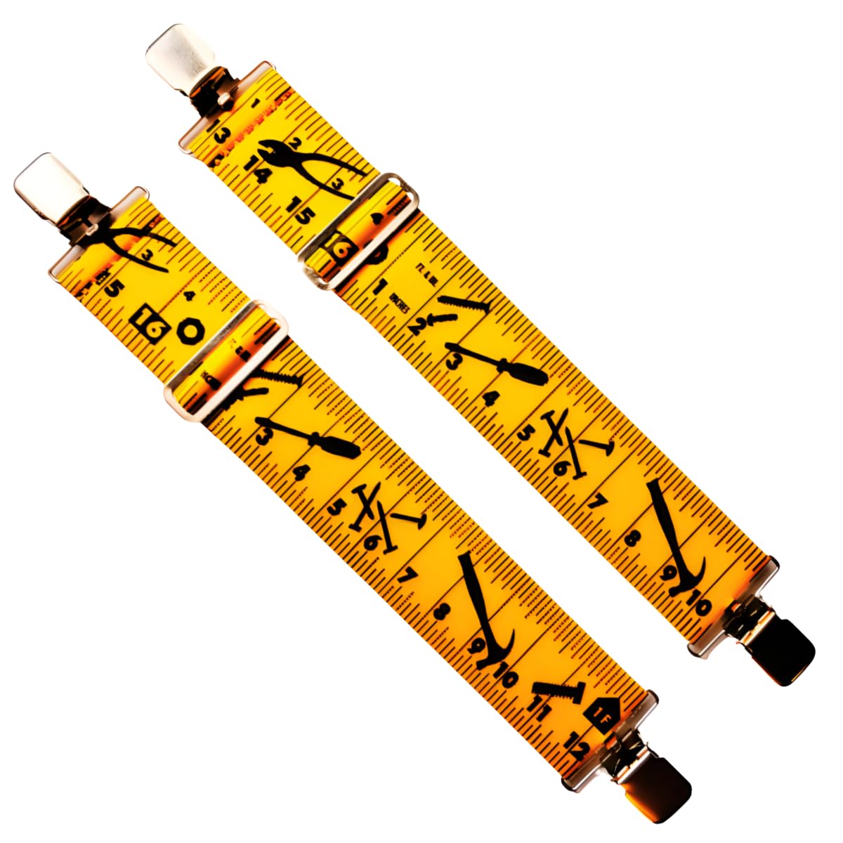 Professional Knee Pad Accessory for Work Knee Pads, Adjustable Straps, Guaranteed to Keep Your Knee Pads on Your Knees While Performing Tasks, Designed for Tile Installers and More, Yellow Tape Measure