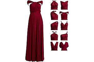 Multi-Way Maroon Bridesmaid Dress: Elegance and Versatility Embodied