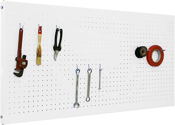 SimonRack Panel Herramientas Pared, Organizador Herramientas, Incluye 8 Ganchos, 900x600 mm, Gris - Simonwork - 4