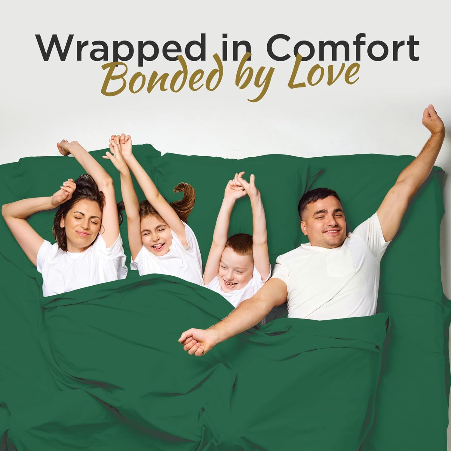 Full XL 100% Microfiber Double Brushed Sheet Set - Extra-Soft, Breathable & Wrinkle-Free - 15" Deep Pockets, 54" x 80" - Ideal for Extra Long Full Beds - 4PC Set (Full XL, Hunter Green)
