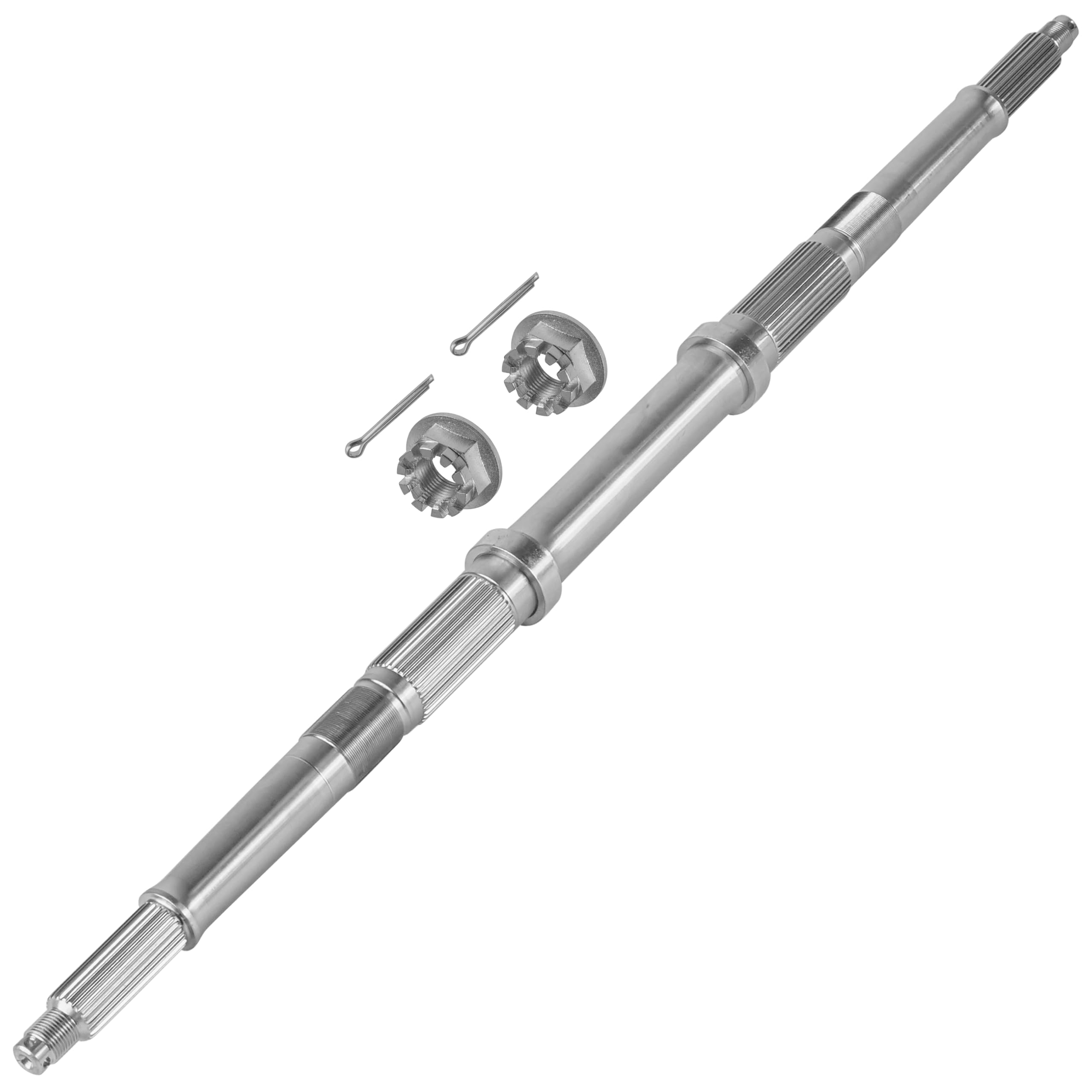 Caltric Rear Axle Shaft with Castle Nuts Pins Compatible with Honda Trx300 Fourtrax 300 2X4 1992-2000