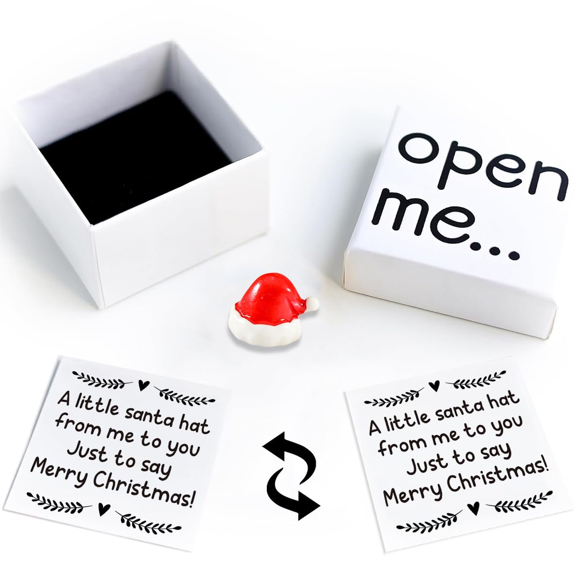 Lomacan Cute Christmas Santa Hat Gifts for Friends Boyfriend Bf Funny Gifts Winter Gifts for Him Her Boyfriend Girlfriend Matchbox Gifts for Mom Sister