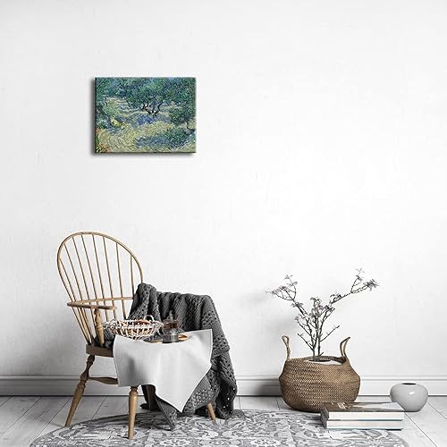 Miniatura 3 de Wieco Art Lienzo impreso de Vincent Van Gogh con diseño de olivo para pared, obras de arte de reproducción de campo para sala de estar, decoración