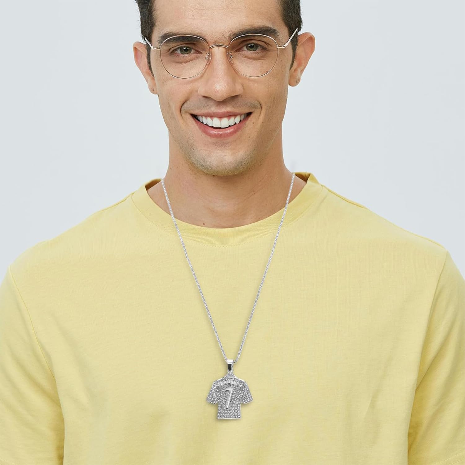 Braccialetto con stella del calcio, regolabile, in acciaio inox, personalizzato, con stella del calcio, CR7, regalo per ragazzi, lega CR7, con collana, per uomini e bambini, per fan del calcio