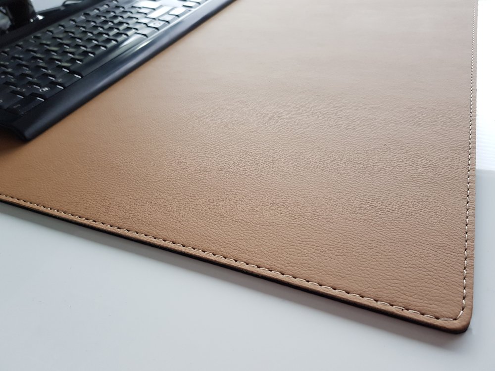 Schreibtischunterlage sanft lux Leder 70 x 50 Beige