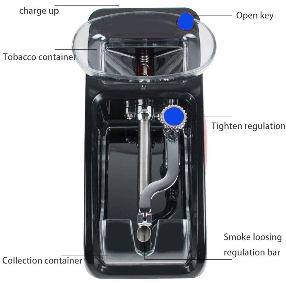 Rullo per Sigaretta elettrica, Sigaretta elettrica, Macchina Automatica for arrotolare Il Tabacco, Mini Macchina(Blue)