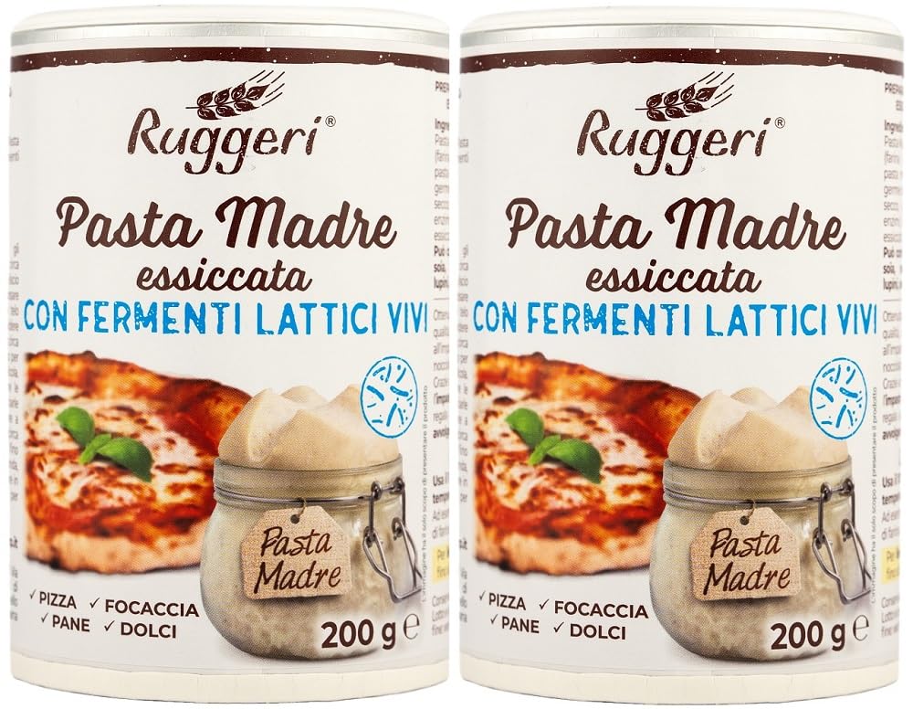 Ruggeri - Levadura de Masa Madre Seca 400g (2 x 200g) - Activa | Ideal para Levadura Corta y Larga | 2 x 200g | Ideal para levaduras cortas y largas