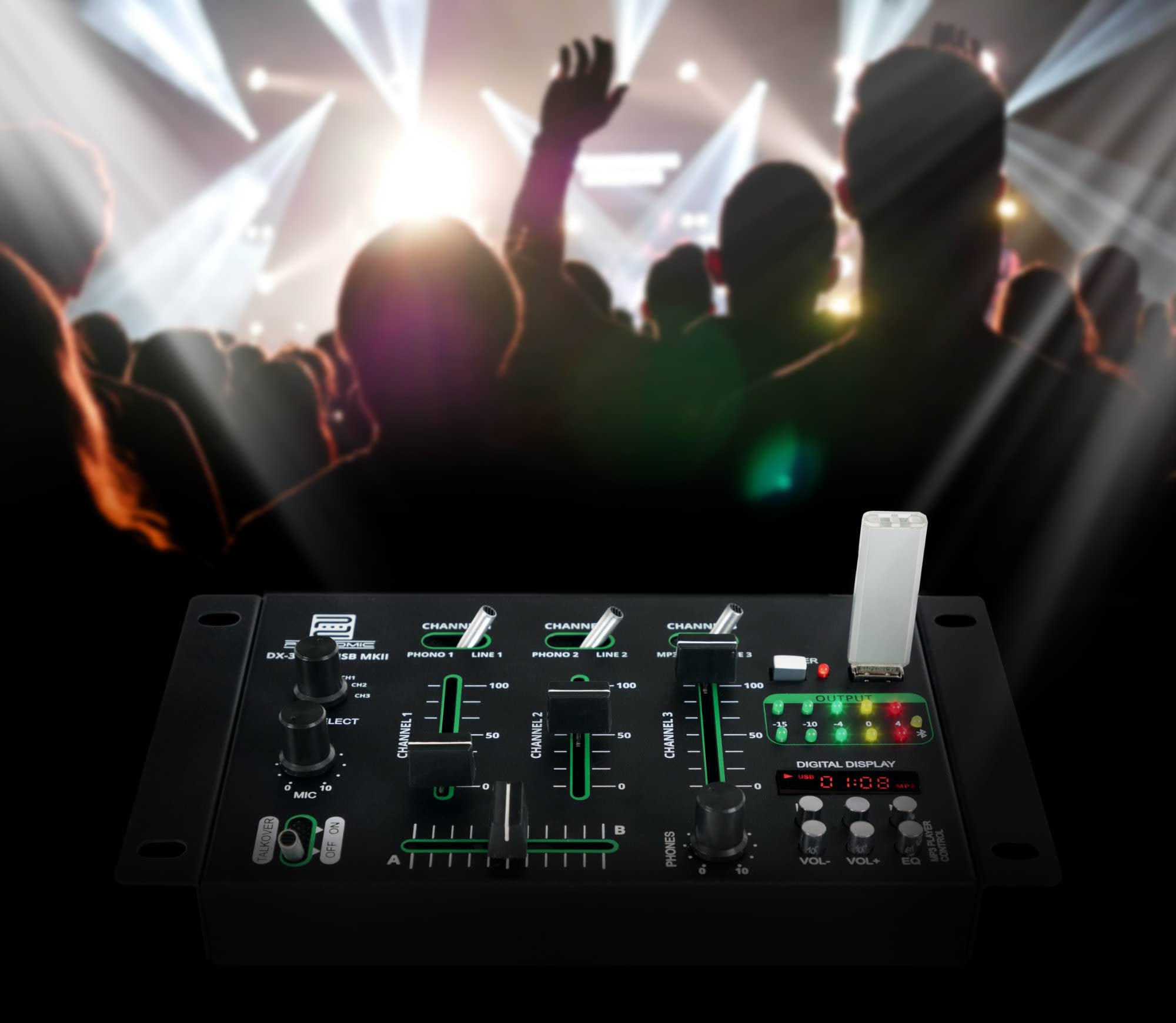 Pronomic DX-30BTU USB MKII DJ-Mixer Bluetooth - Dettaglio