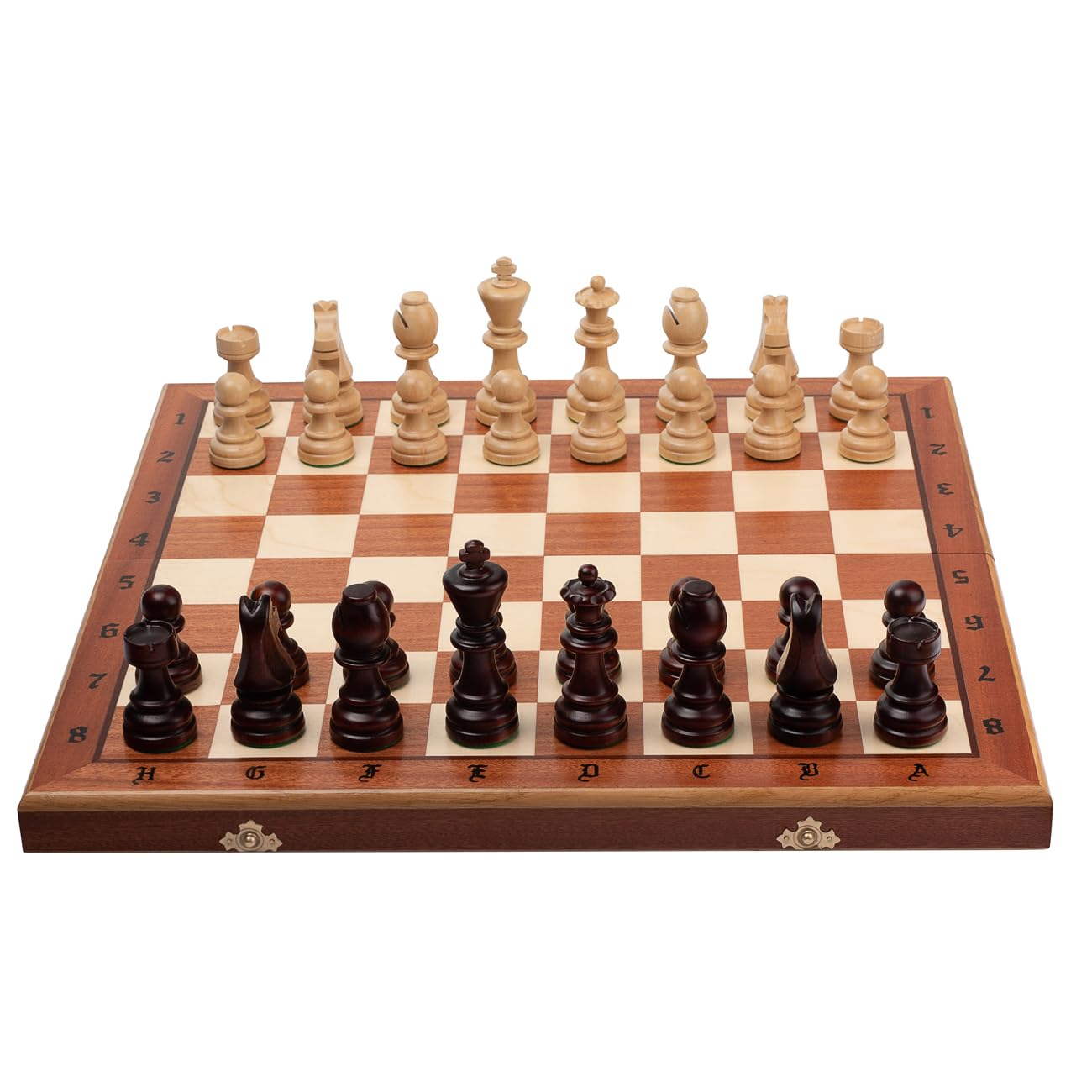 Master of Chess Tournament Wooden Chess Set with Pieces 50 cm / 16 in - Inlaid Portable and Large Chess Board Game for Adults and Kids - With STAUNTON NO.7 Pieces