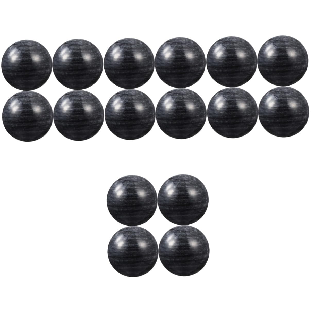 Healeved 4 Sätze Den Ball Drehen Bälle Für Yoga-bälle Doppelmassage Übungsbälle Wasserbälle Silberne Kugeln Erdnuss-massagerolle Sensorische Bälle Stein Black 4 Stücke * 4