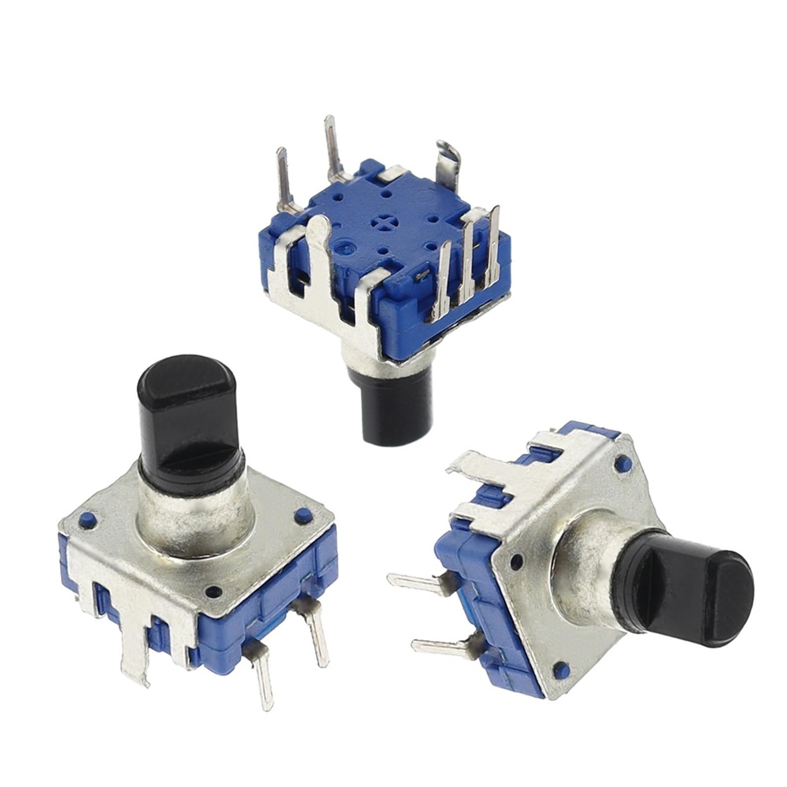 Codificador rotatorio de 360 ​​grados EC12 RE12, codificador de audio de 5 pines y 24 posiciones con interruptor de botón pulsador de 12,5 mm (10 unidades)