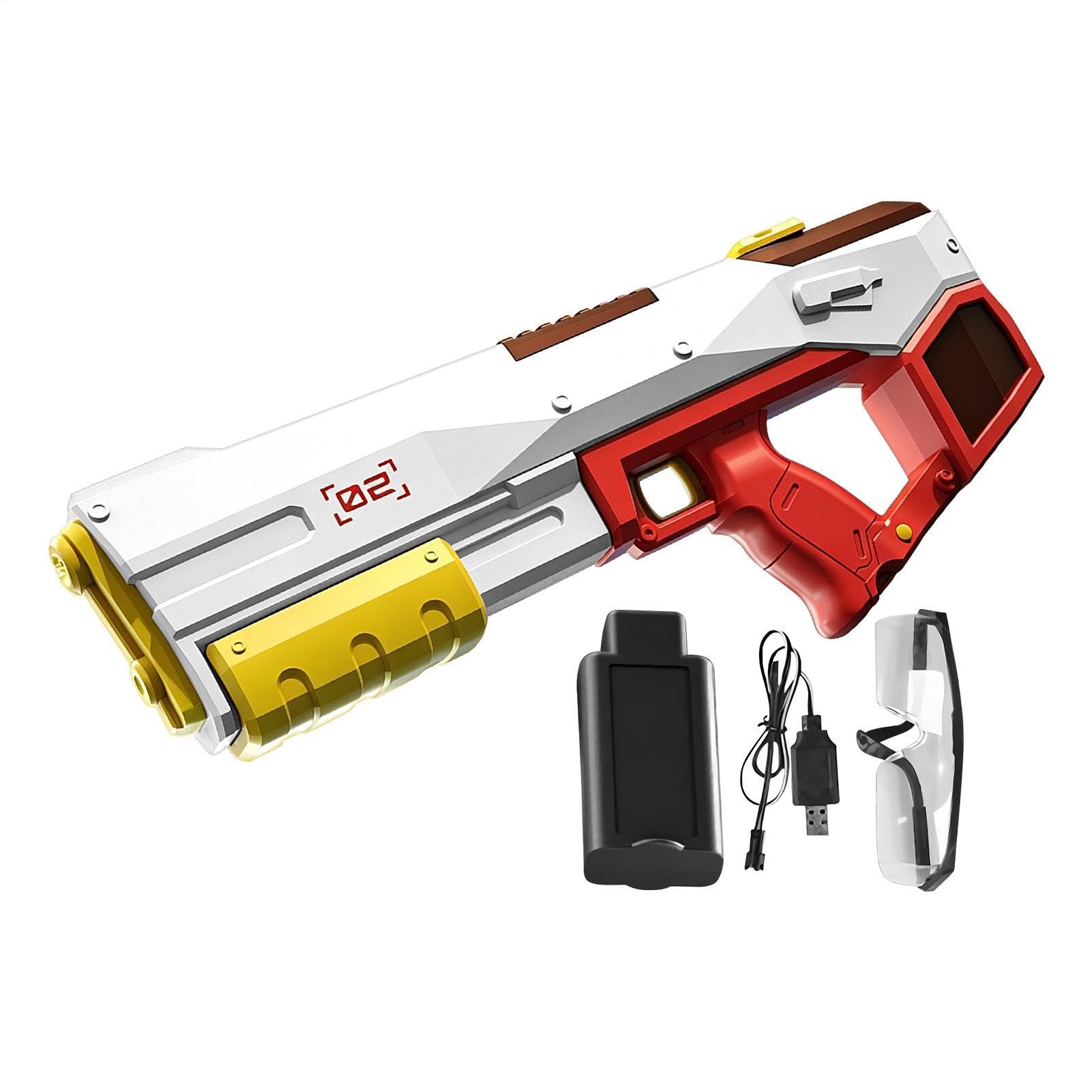 Pistola ad Acqua Potente a lunga distanza automatico | Sparacque Elettrico da Bambini per Cortile, Spiaggia, Piscina, Viaggio, Vacanza, , Prato, Campeggio,
