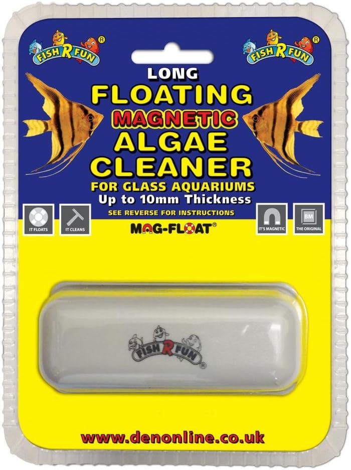 Fish R Fun Mag-Float Floating Magnetic Algae Cleaner for Glass Aquarium Long