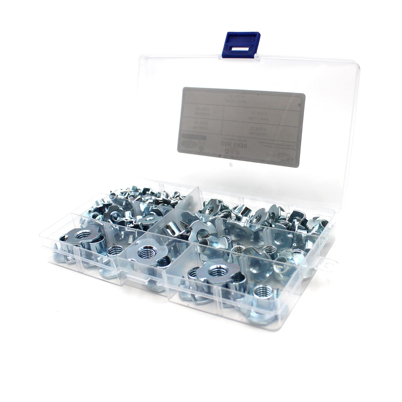 Pack Of 50 Drive-in Nuts M10 X 13 Mm Galvanised Carbon Steel With 4