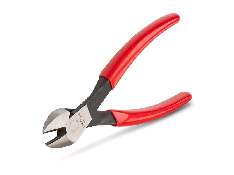 Alicate de Corte Diagonal TEKTON com Mandíbulas Faca a Faca PCT00007, 17,8 cm, Vermelho