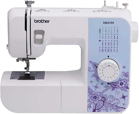 Brother Sewing Machine, XM2701, Lightweight Machine with 27 Stitches, 6 Included Sewing Feet & 5300A Sewing Machine Hardcase, Off-White