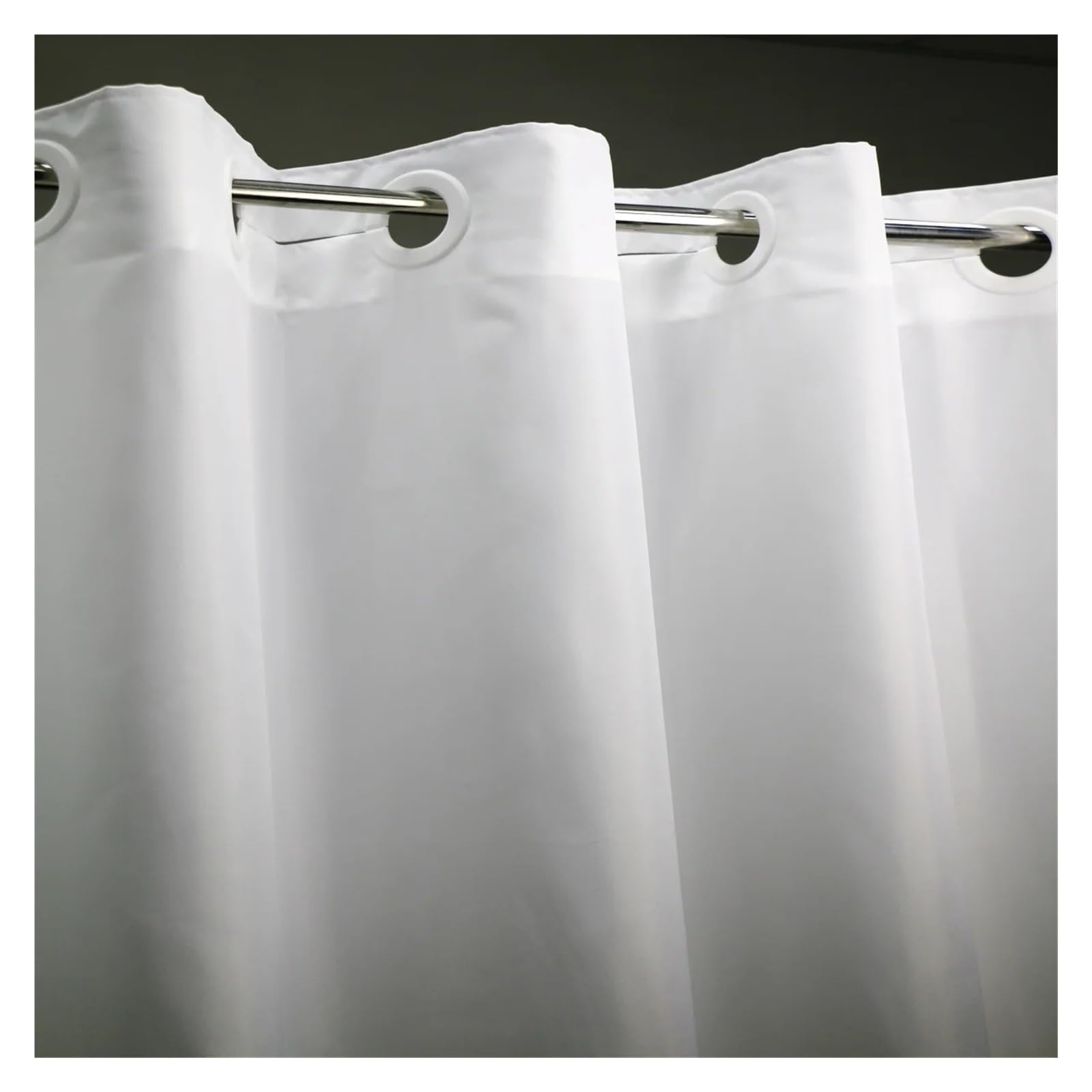 tenda doccia Tenda da doccia senza gancio, in tessuto resistente, for hotel, bagno in(WHITE,180x200cm)