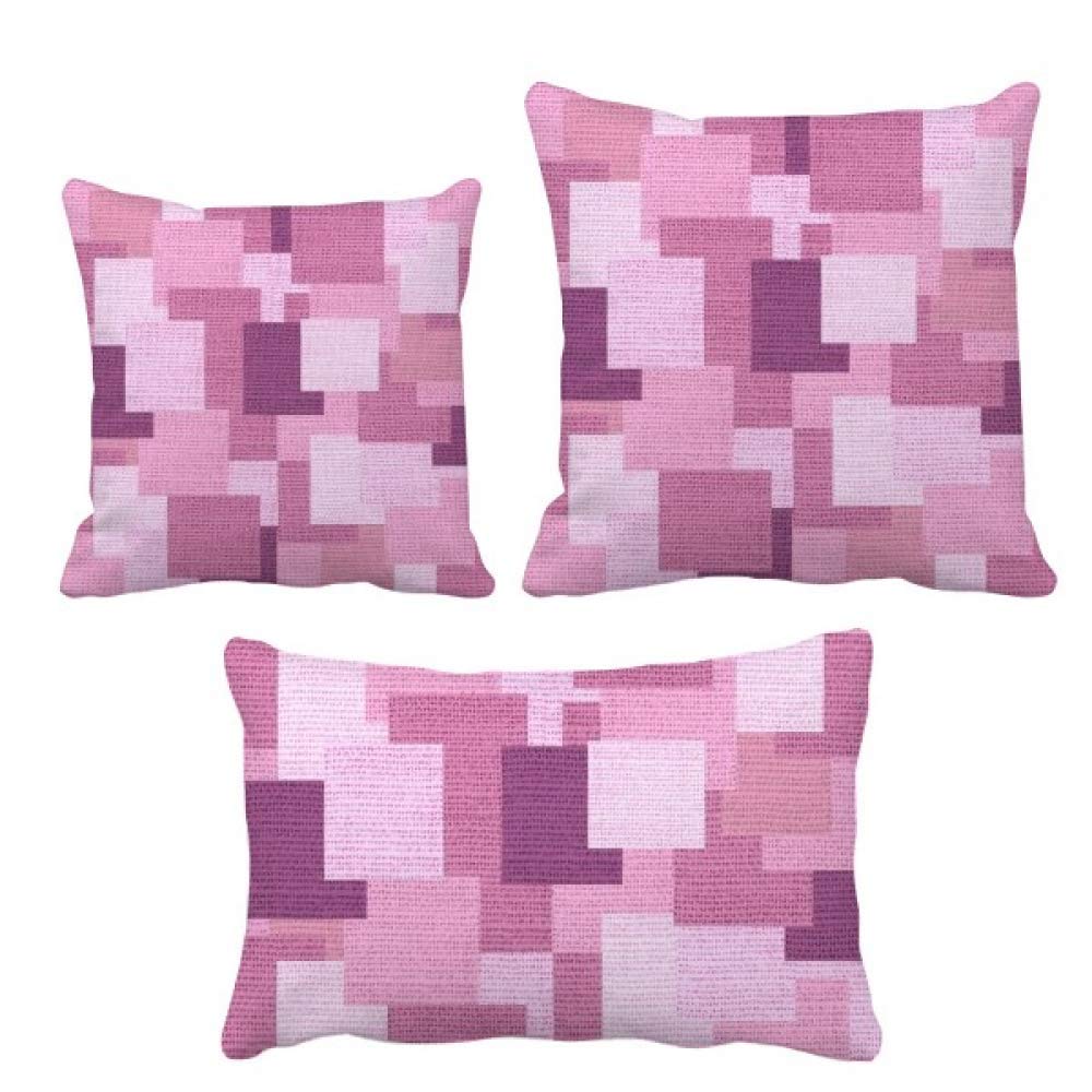 Housse de coussin violet lin carré tricot taie décoration salon chambre lit