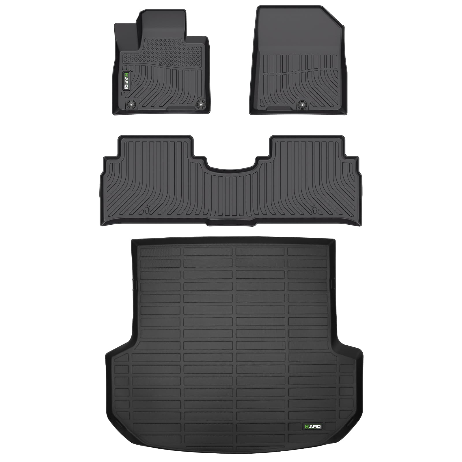 HAFIDI® Floor Mats & Cargo Liner Set Fit for 2016-2020 Kia Sorento (Only 5 Seats,not for 7 Seats) All Weather TPE Anti-Slip Car Full Set Floor Liners Custom Accessories - Black