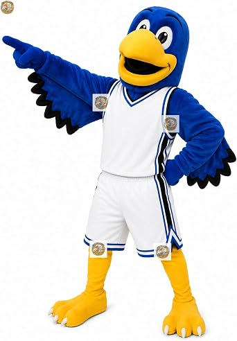 Blue Falcon Mascot Costumes for Mens & Womens Suit Hawks Adults Size Costume & COOLING FAN