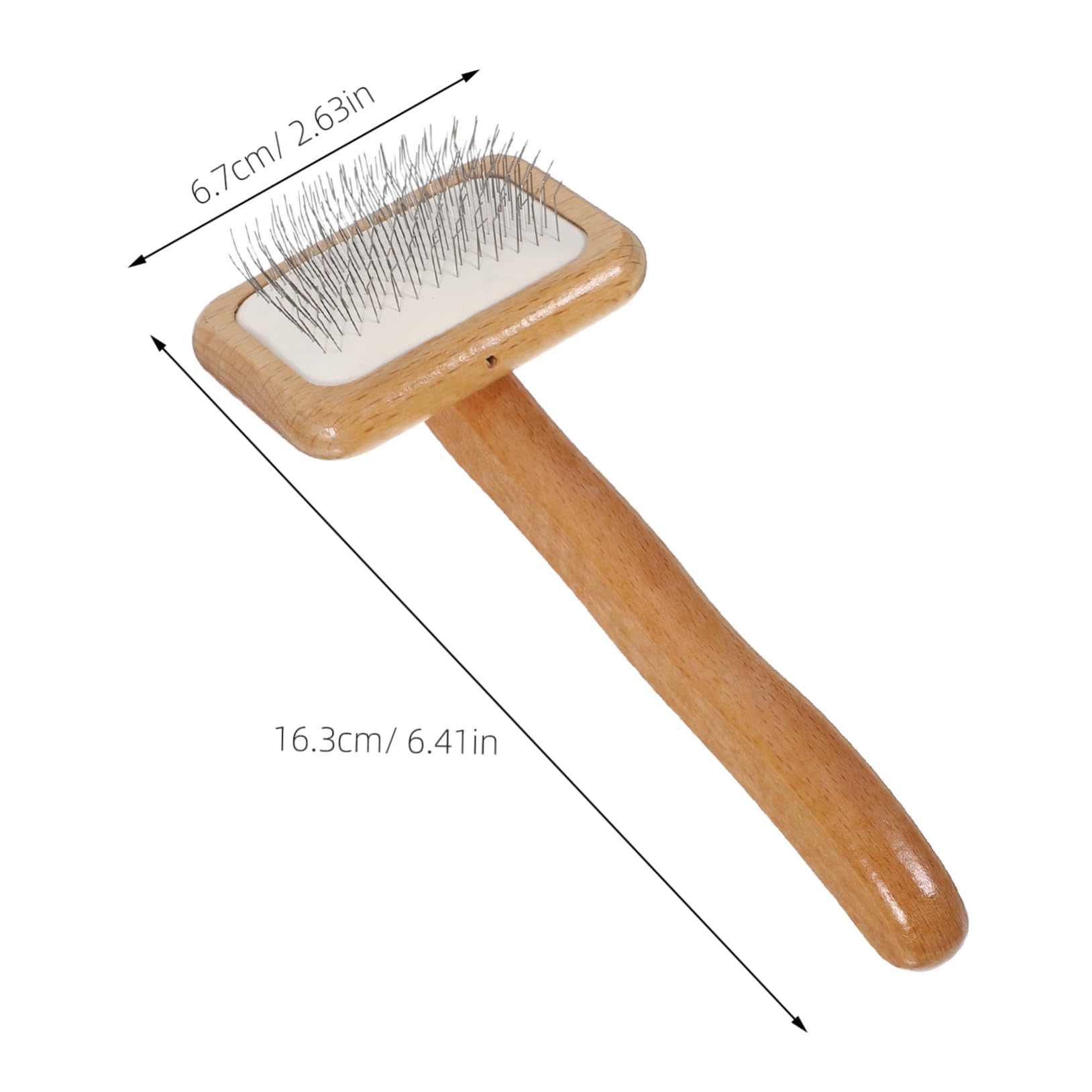 Garneck Ergonomic Pet Comb Dog Slicker Brush for Hair Removal Cat Deshedding and Grooming