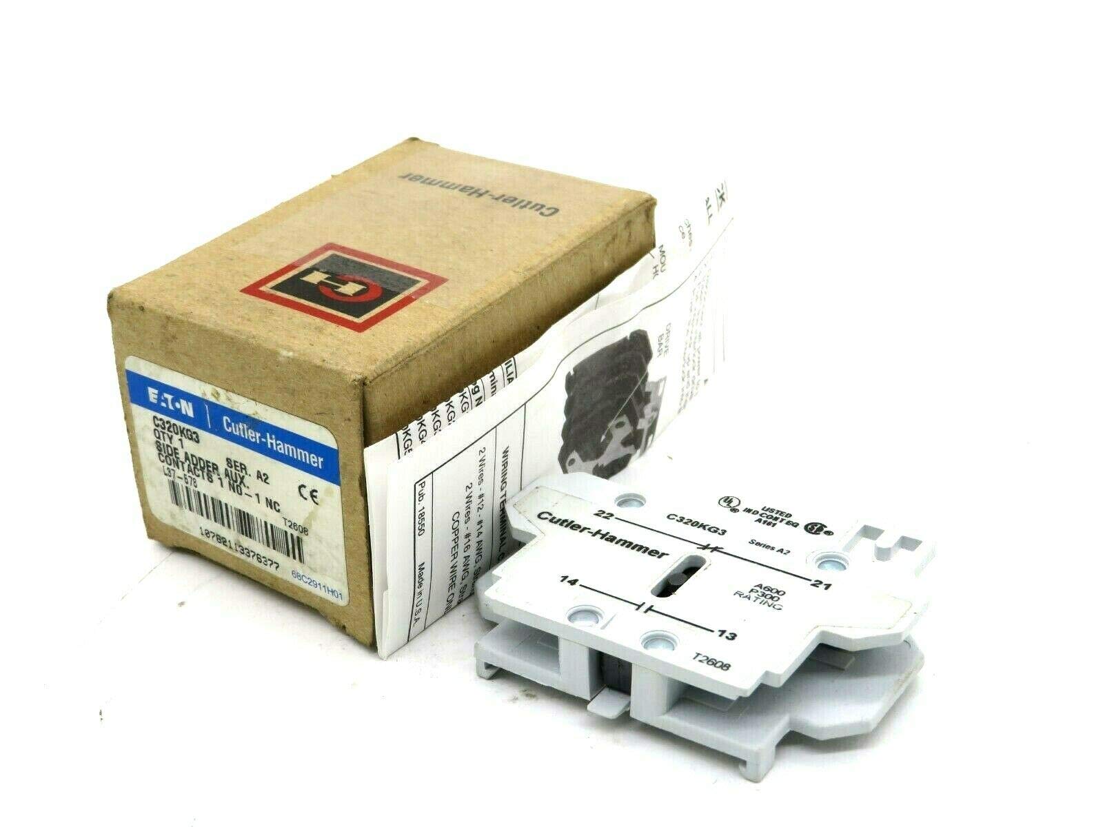 メルぴょん テナーコーダー 2300B CUTLER HAMMER C320KG3 10 AMP, 1NO/1NC, Side Mount, Auxiliary