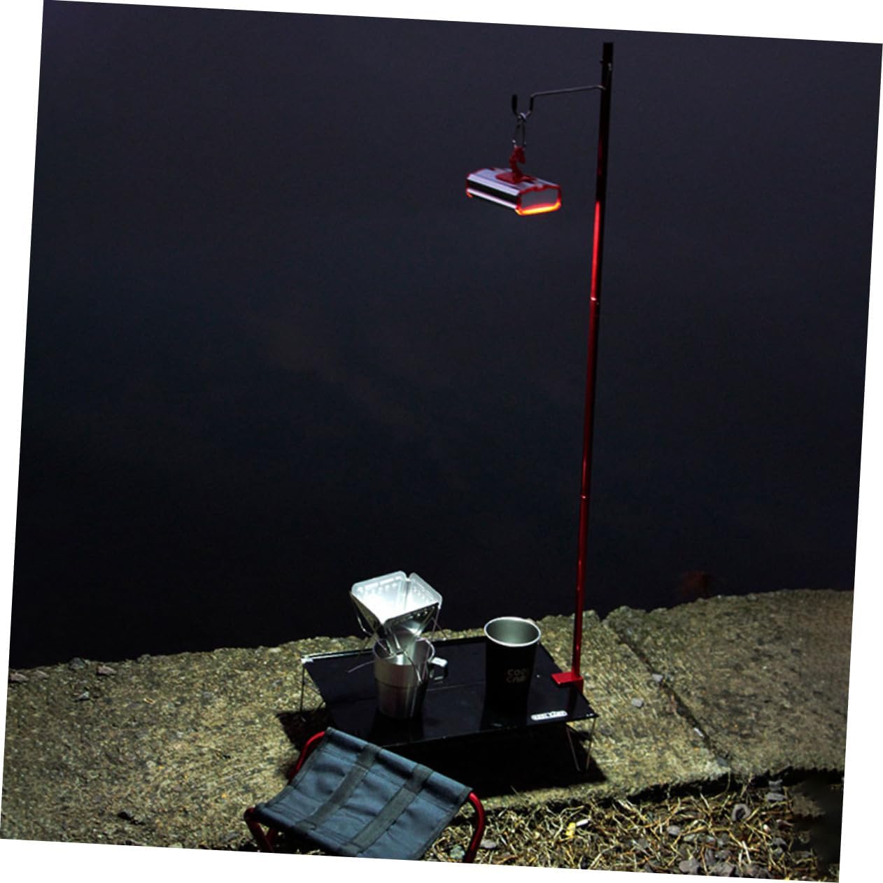 Mini Light Pole for Tent Camping Hanging Light Rack Easy to Assemble Outdoor Lamp Stand