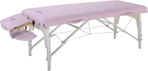 Miniatura 4 de Master Massage Montclair LX Pro - Mesa de masaje portátil de 31 pulgadas con espuma viscoelástica rosa de cristal