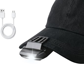 LED Hard Hat Headlamps,Rechargeable Motion Sensor Cap Visor Head Light - COB Clip on Cap Lights - Headlamp Flashlight with Red Light for Fishing Running Camping Reading1000mAh