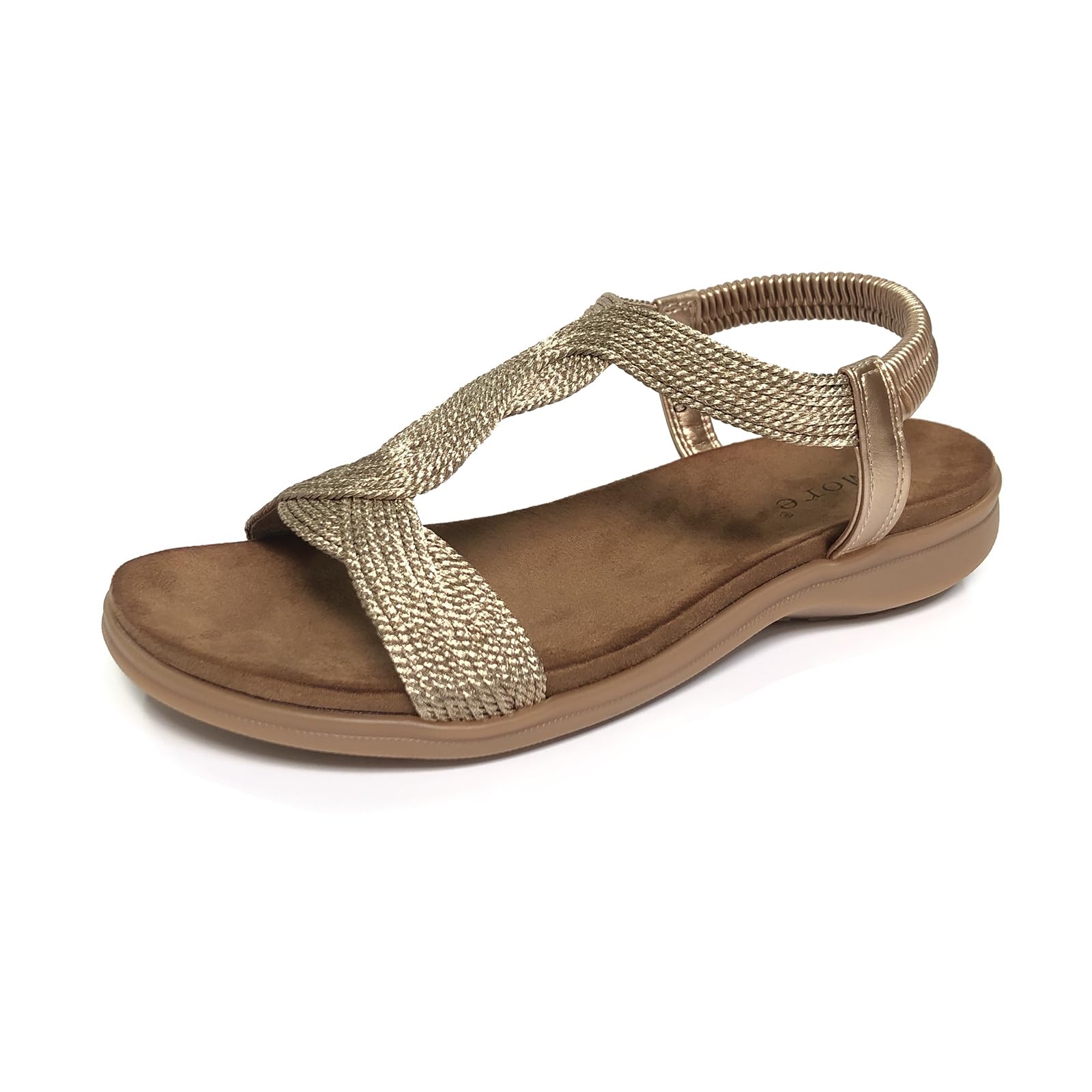 UMore Jeans Flat Sandal, Sandalias Punta Cerrada Mujer Sandalias Planas de Verano para Mujer Tanga Bohemia