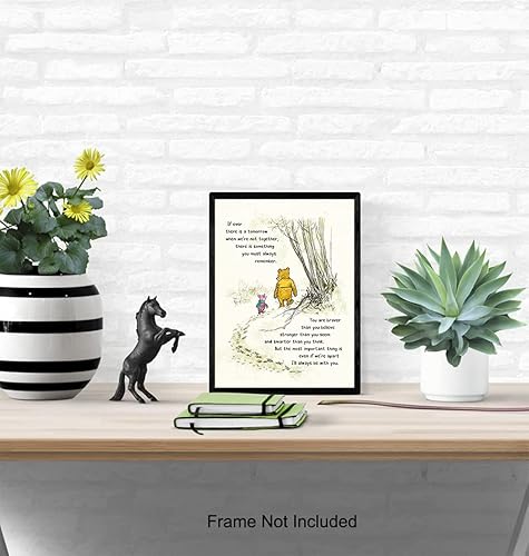 Miniatura 5 de Winnie Wall Art - Pooh Kids Room Decor - Boys Room Decor - Little Girls Bedroom Decor - Baby Nursery Decor - Wall Decor for Toddlers - Inspirational