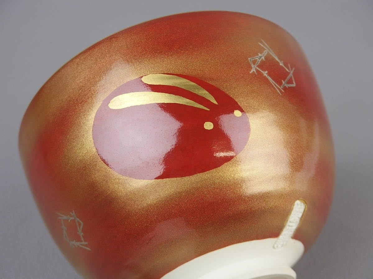 煎茶道具 薩摩錫器さつま岩切 登六作松鶴文 茶壷約443g 共箱 M R3879