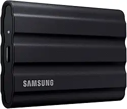 SAMSUNG T7 Shield 1 TB, até 1050 MB/s, USB 3.2 Gen2, resistente, classificação IP65, para fotógrafos, criadores de conteúdo e jogos, unidade de estado sólido externa portátil (MU-PE1T0S/AM, 2022