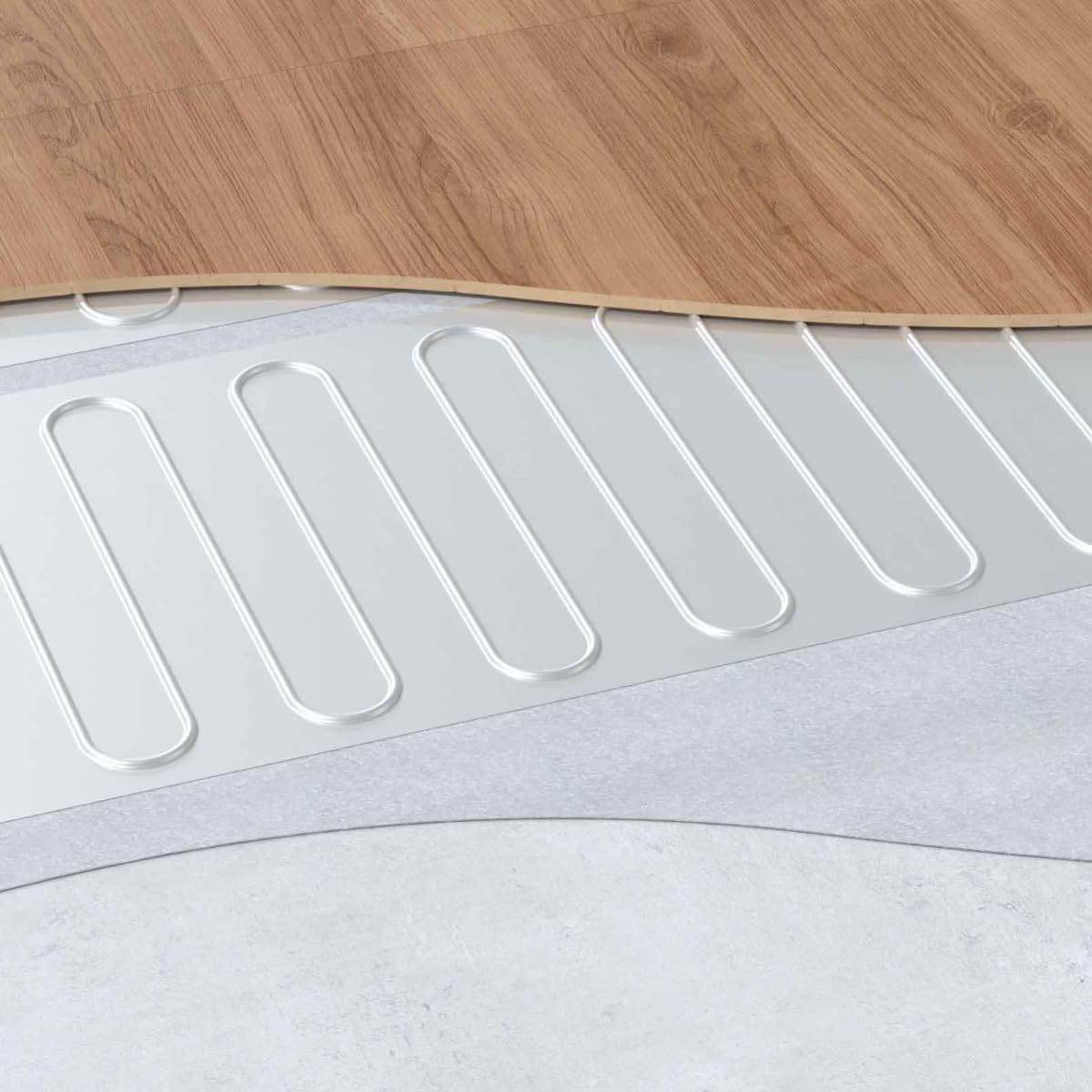 Elektryczne ogrzewanie podłogowe: dwużyłowa mata grzewcza z folią aluminiową WARMON ALU 150 W/m², parkiet, laminat z inteligentnym termostatem seria R7C, kolorowy wyświetlacz LCD, termostat: R7C-716