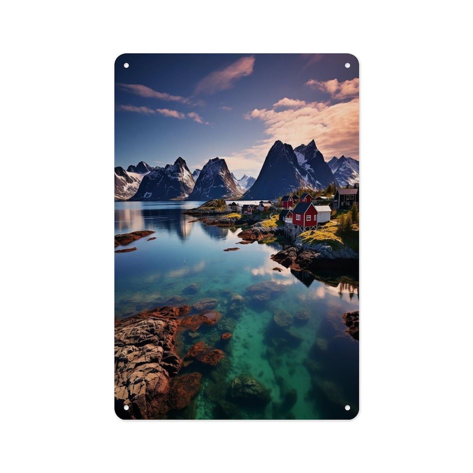 Fekiloot Style Norway Islands Wall Decor Metal Signs Tin Signs Poster