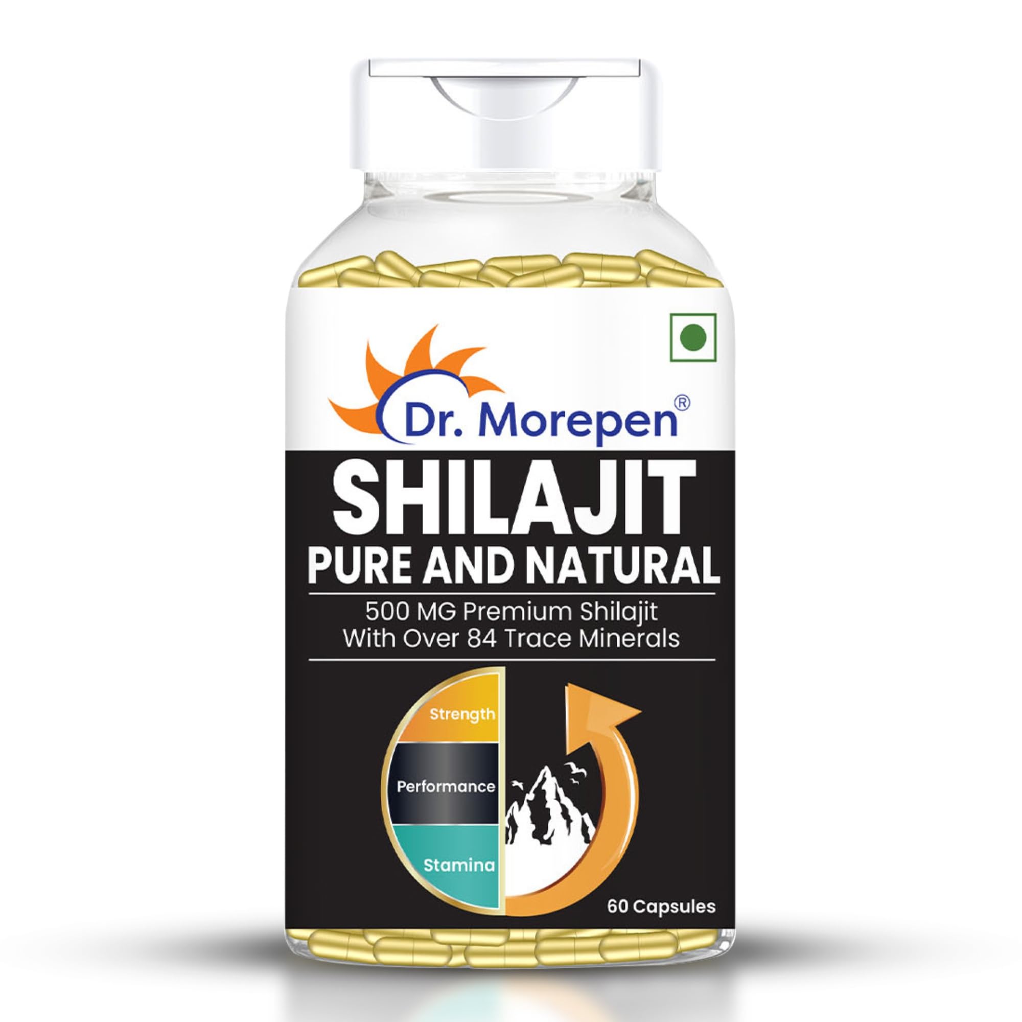 Shilajit Capsules | Pure Himalayan Shila jit Extract Vegan, Pure & Natural Consist of More Than 84 Minerals 60 Capsule Pack of 1