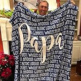Personalized Grandma Blanket, Customized Dad Mom To Son Throw Blanket Gift, Customized Your Son Name Blanket Birthday, Customized Gift Christmas Son Blanket, Papa, Gift For Papa, Daddy, Father's Day
