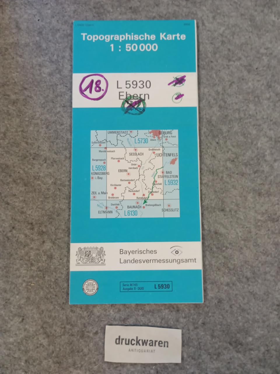 TK50 L5930 Ebern: Topographische Karte 1:50000 (TK50 Topographische Karte 1:50000 Bayern)