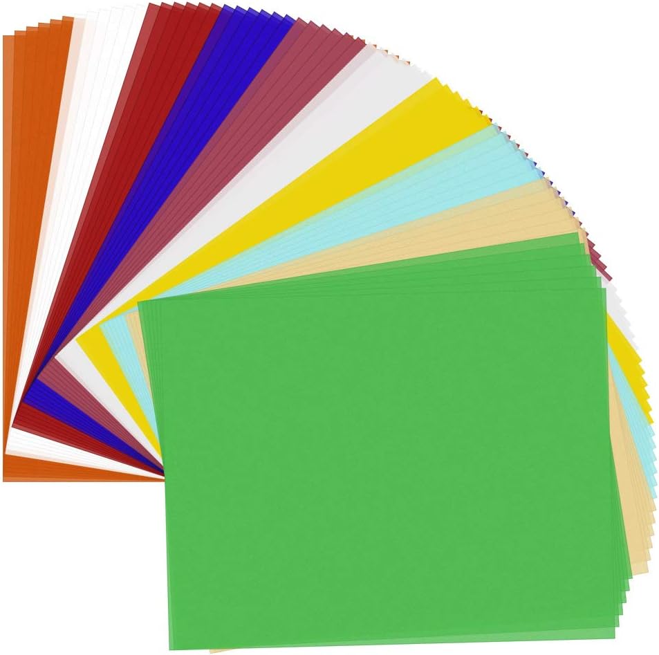 60 Sheets Colored Vellum Paper Translucent,10 Colors Vellum
