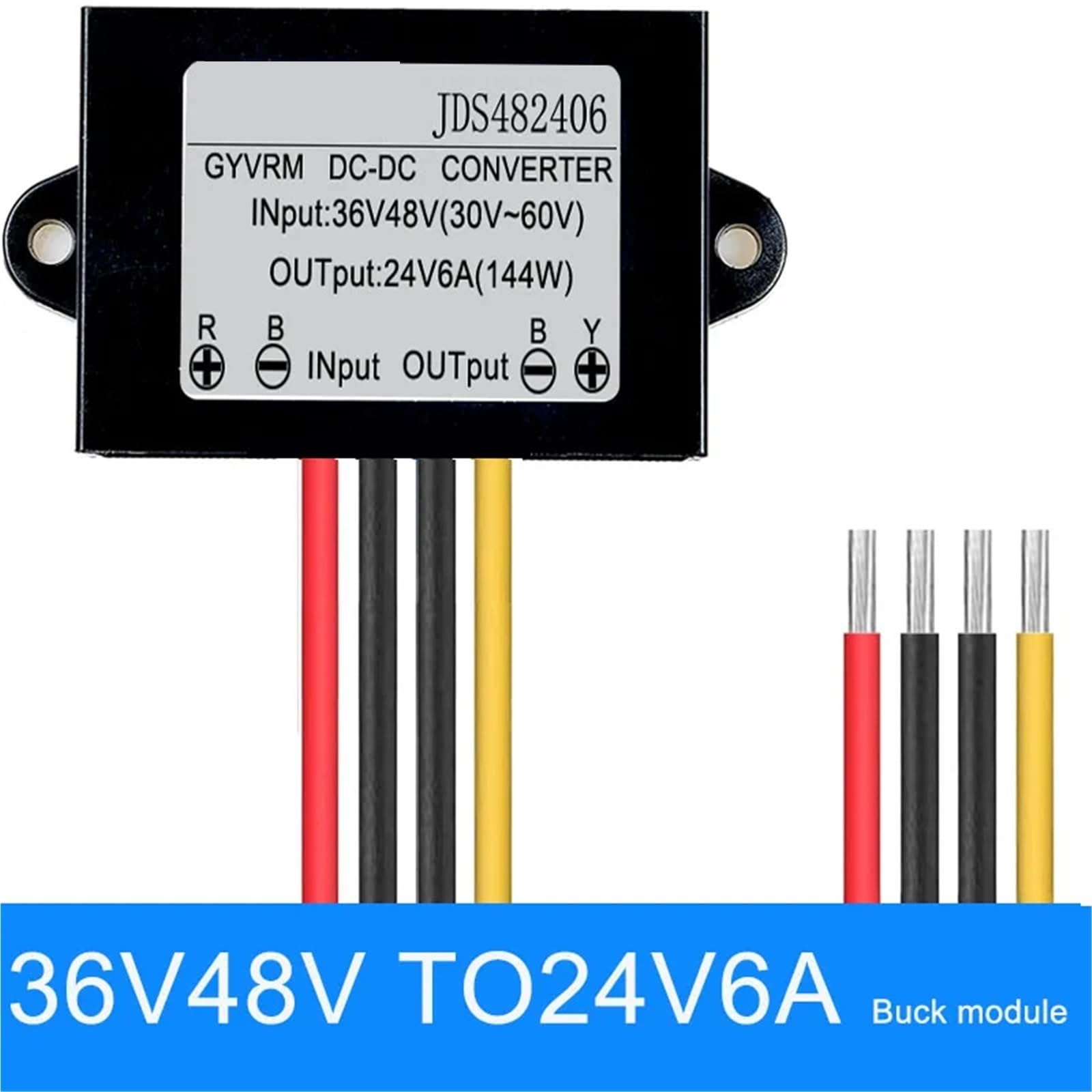 DC 36V48V do 24V 3A 5A 6A 8A 10A Przetwornik 60V na 24V 5A Konwerter Step-Down Moduł 30-90 V na 24 V 5 A Przetwornik mocy (36V48V to 24V 6A)