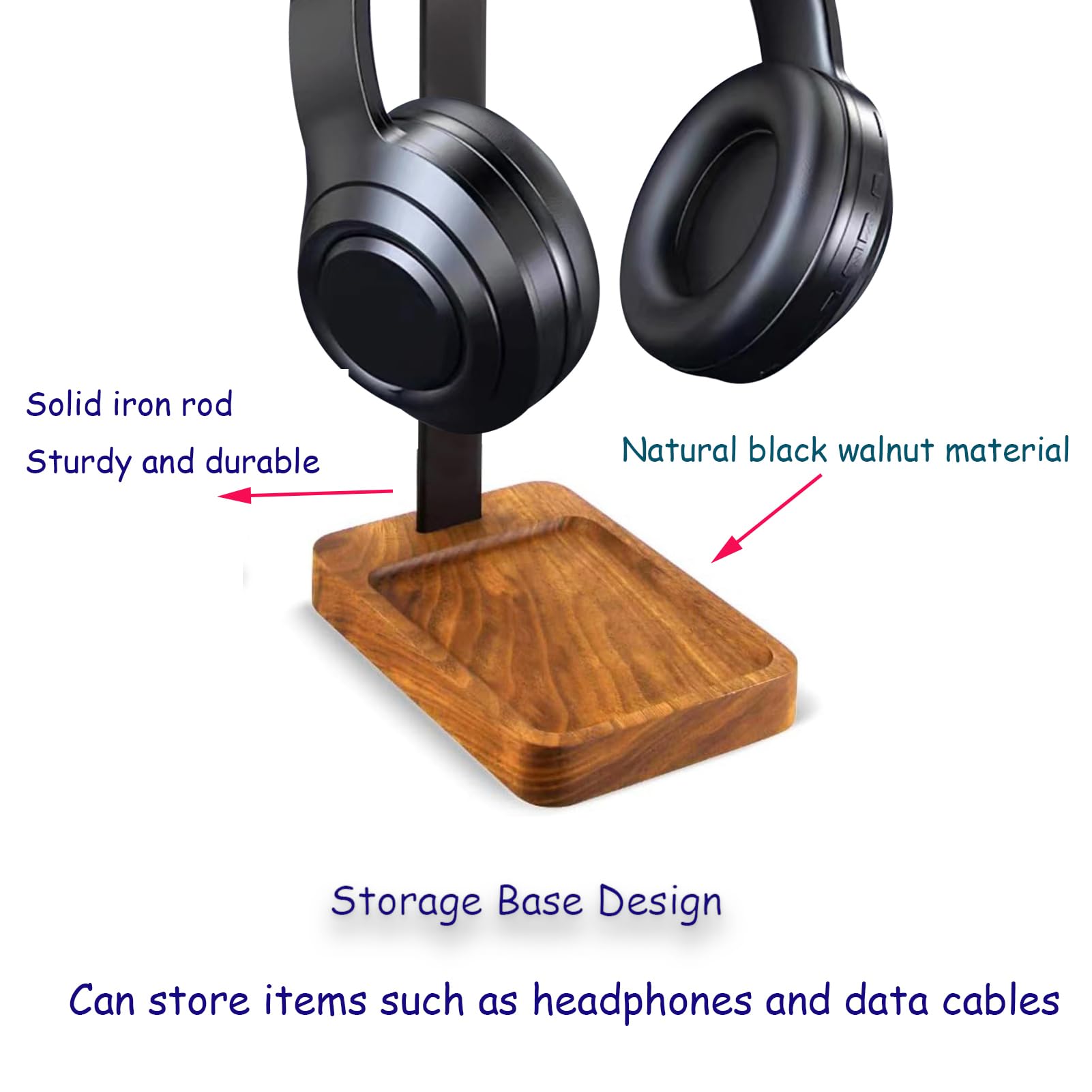 Support de contrôleur PS5 en bois de noyer massif, support de casque, support de contrôleur de jeu Xbox PS5, support de contrôleur de jeu professionnel ps4  44